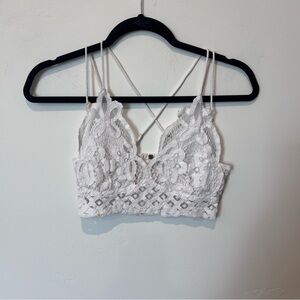 Free People White Lace Bralette Bandeau